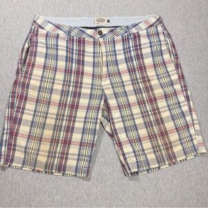 VTG Olde School Shorts Mens Sz 36 Authentic India Cotton Madras Plaid Preppy 90s